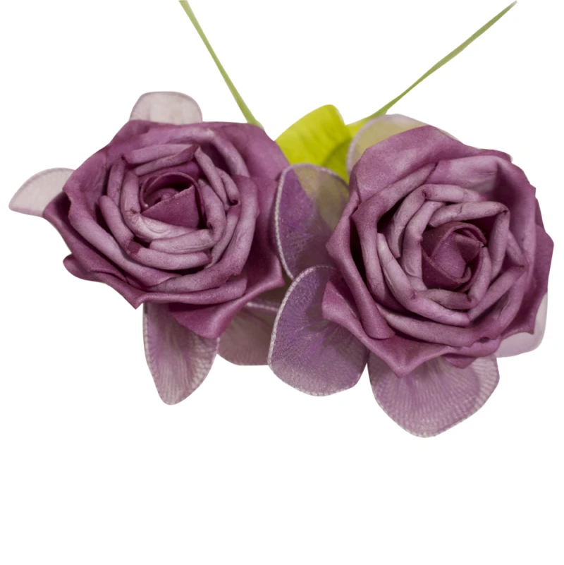 Decoratie kunstbloem Fuchsia roos
