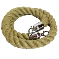 Natuurtouw afzetkoord chrome 40 mm