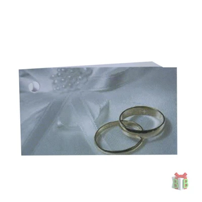 Huwelijks mini kaartje met ringen