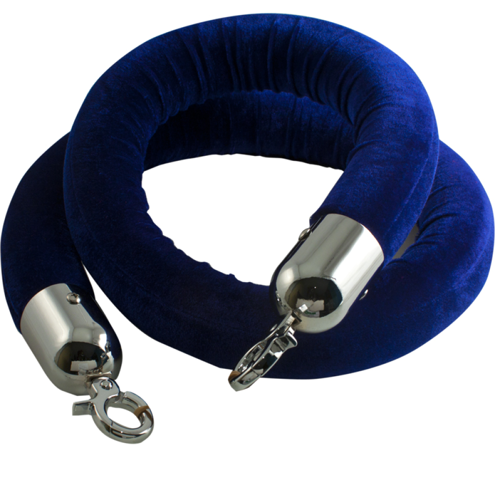 Afzetkoord blauw velours voor afzetpalen Afzetkoord blauw velours voor afzetpalen