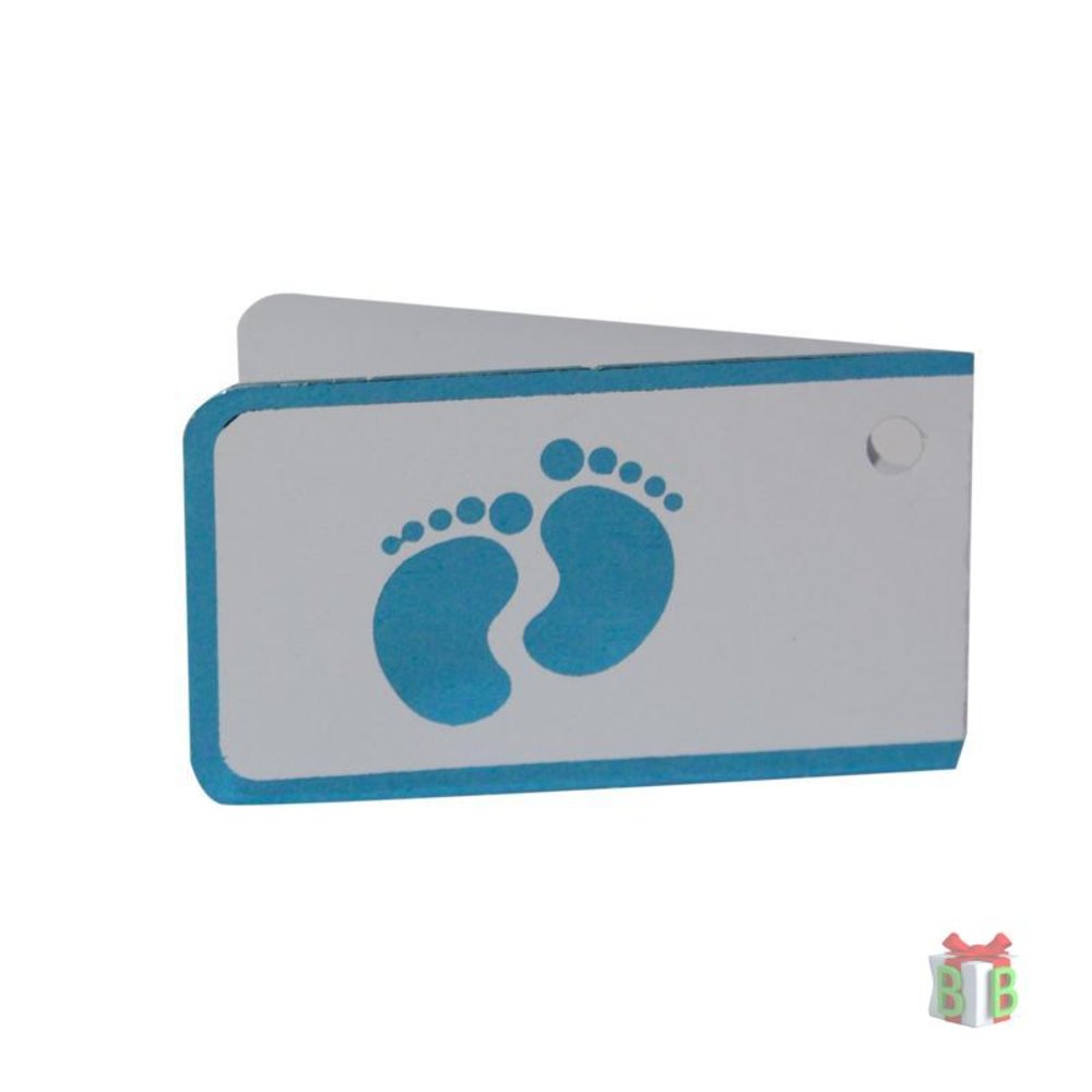 Minikaartje geboorte blauwe voetjes