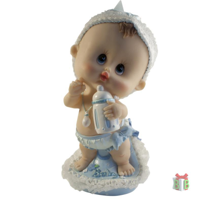 Taarttopper met blauwe muts