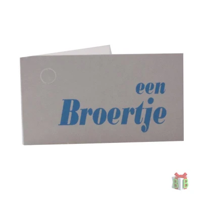 Geboorte mini kaartje -  Een Broertje