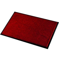 Droogloopmat rood met rand