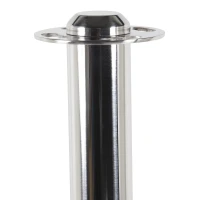 Afzetpaal RVS platte knop detail