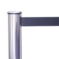 Aluminium afzetpaal zwarttrekband