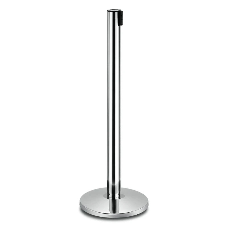 Aluminium luxe afzetpaal trekband zwart