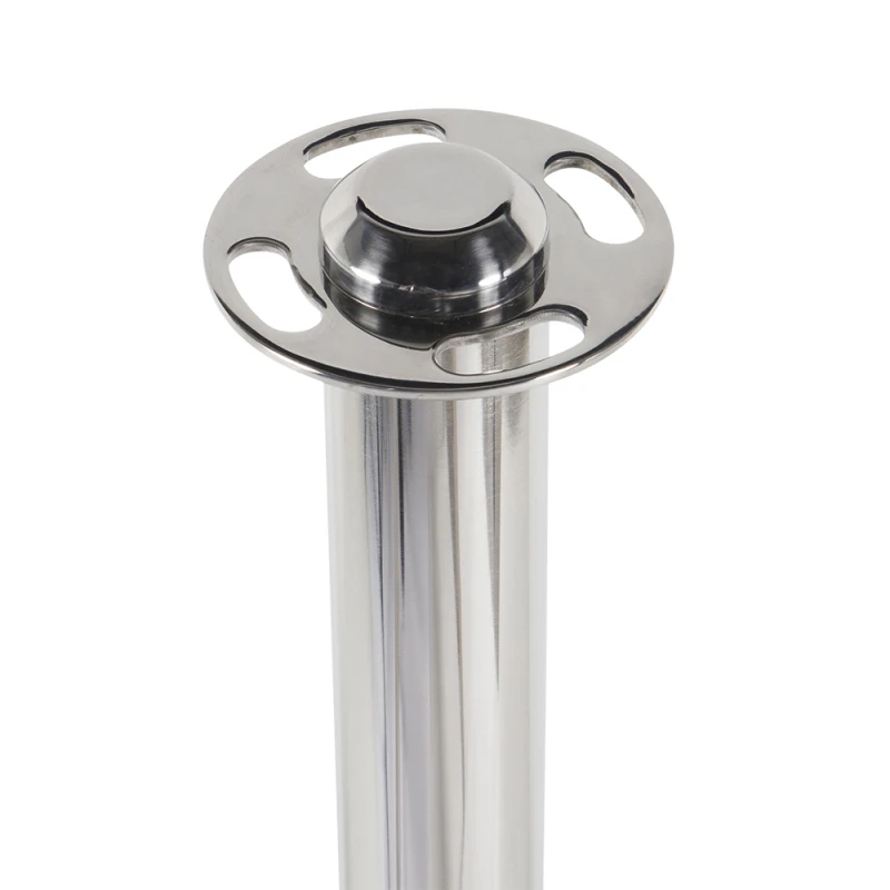 Afzetpaal met platte knop detail