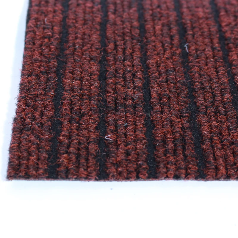 Deurmat rood met ribbel