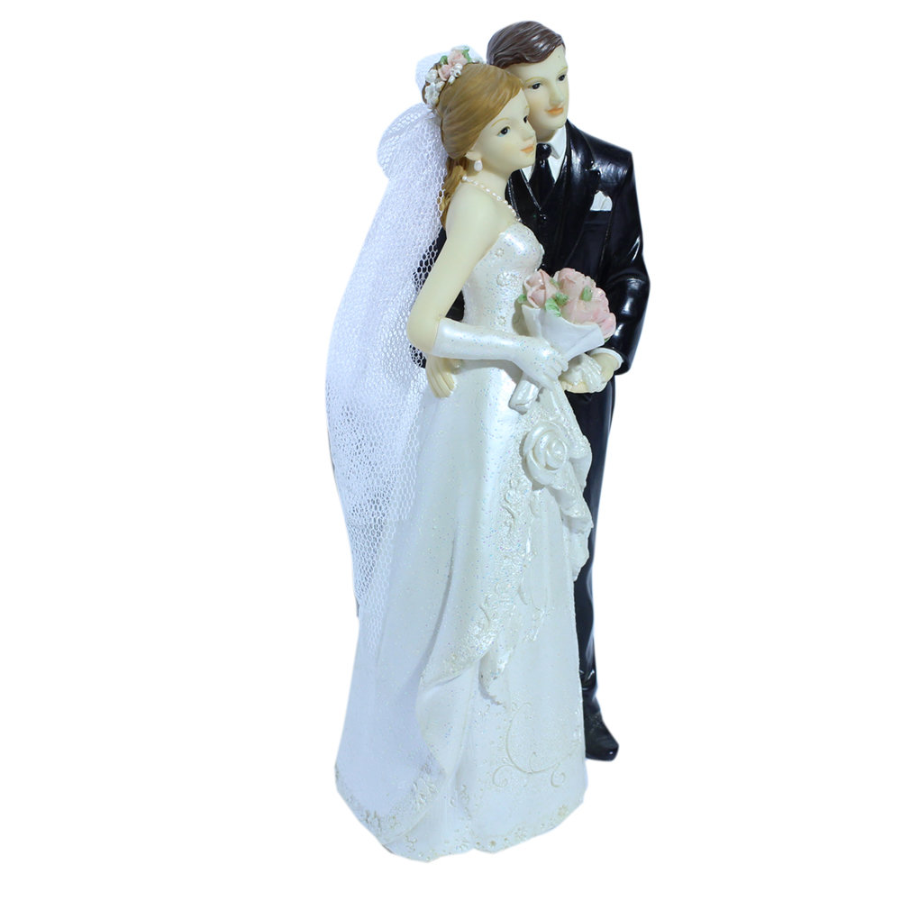 Taarttopper bruidspaartje 18 cm 
