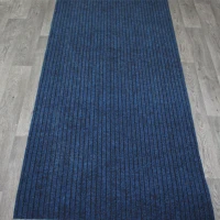 Deurmat blauw ribbel
