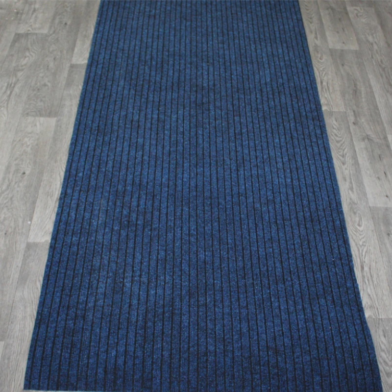 Deurmat blauw ribbel