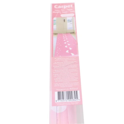 Roze Baby loper -  Met voetjes - 2.5 meter lang