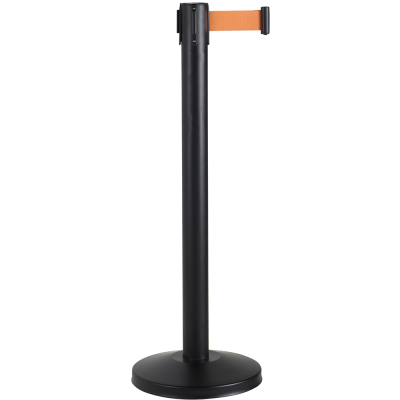 Afzetpaal zwart oranje trekband