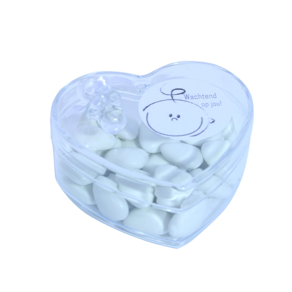 Bedankje baby harten doosje Bedankje baby harten doosje