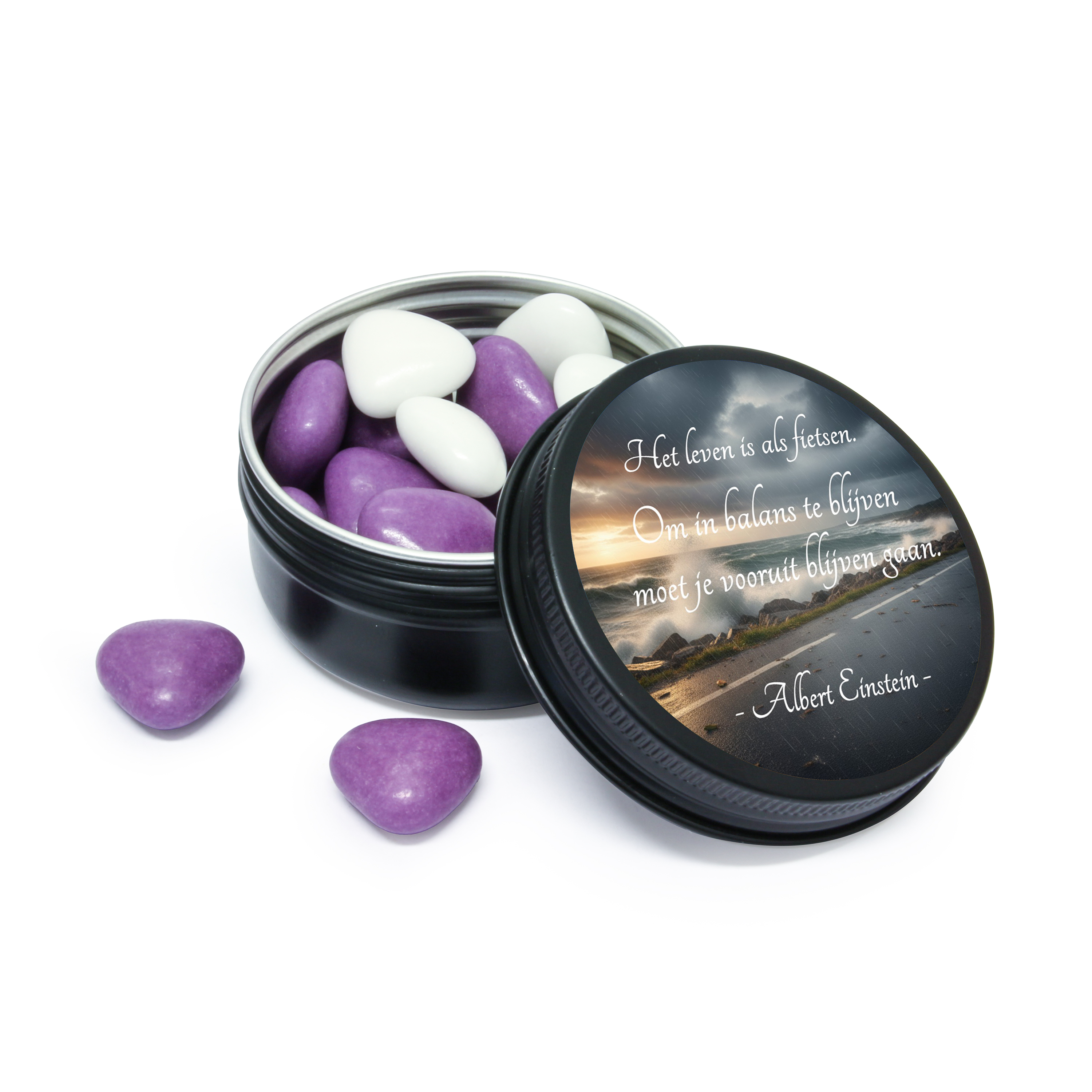 Het leven is als fietsen - Zwart blikje