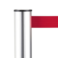Afzetpaal aluminium rood trekband detail 