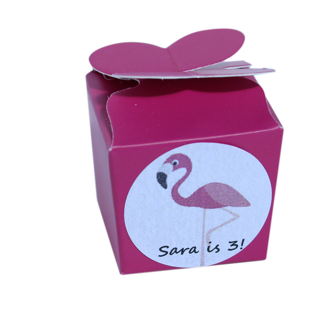 Vlinderdoosje roze met ooievaar Vlinderdoosje roze met ooievaar