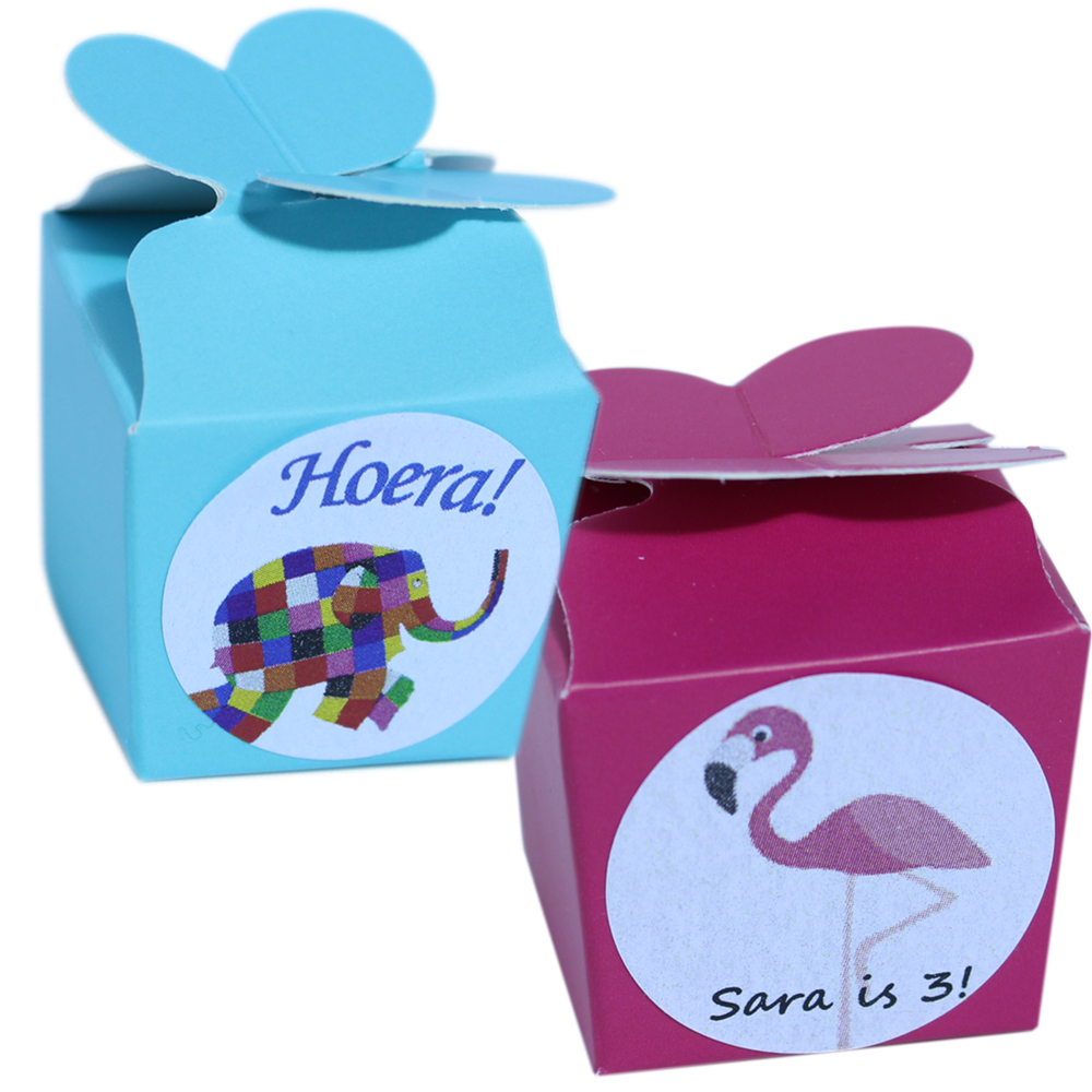 Vlinderdoosje elmer en ooievaar Vlinderdoosje elmer en ooievaar