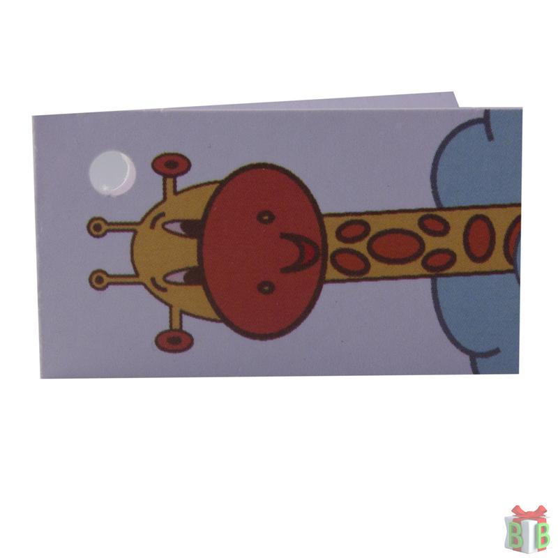 Giraffe mini kaartje voor bedankjes