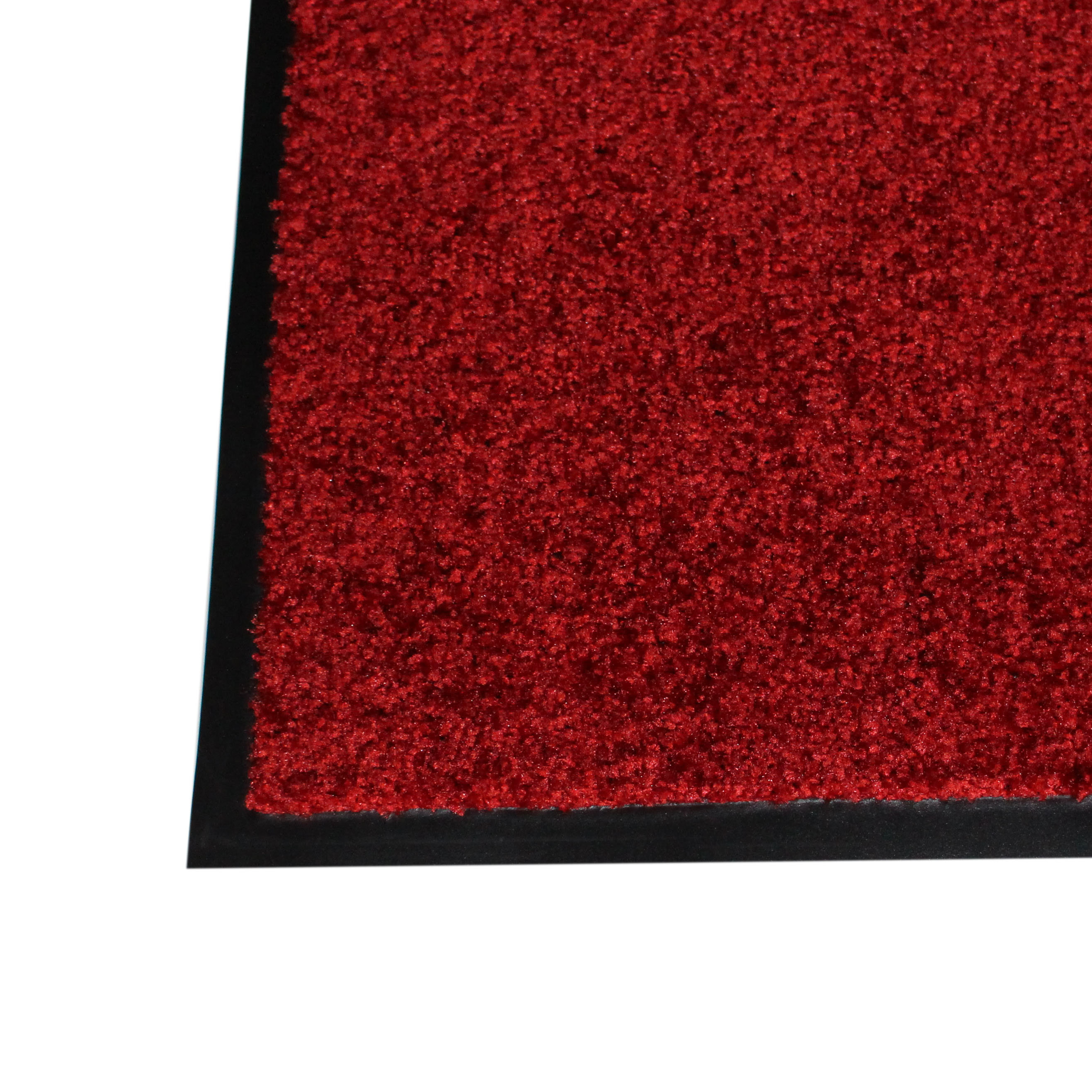 Droogloopmat - Rood - 120 x 180 cm - Rubberen onderrug - 1,5 cm rand - Wash & | Blueflower.nl