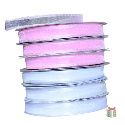 Babylint organza - roze of wit - L 20 x 10mm