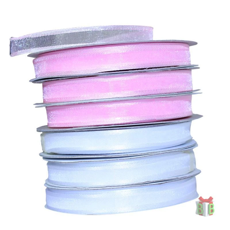 Organza lint wit 10 mm
