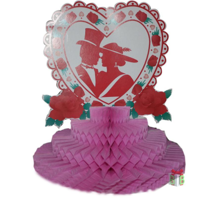 Tafeldecoratie Bruidspaar rode rozen