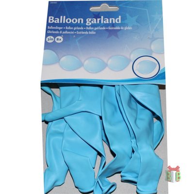 Doorknoopballonnen - wit, blauw of roze - 30 cm - 8 stuks