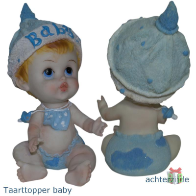 Taarttopper blauwe baby
