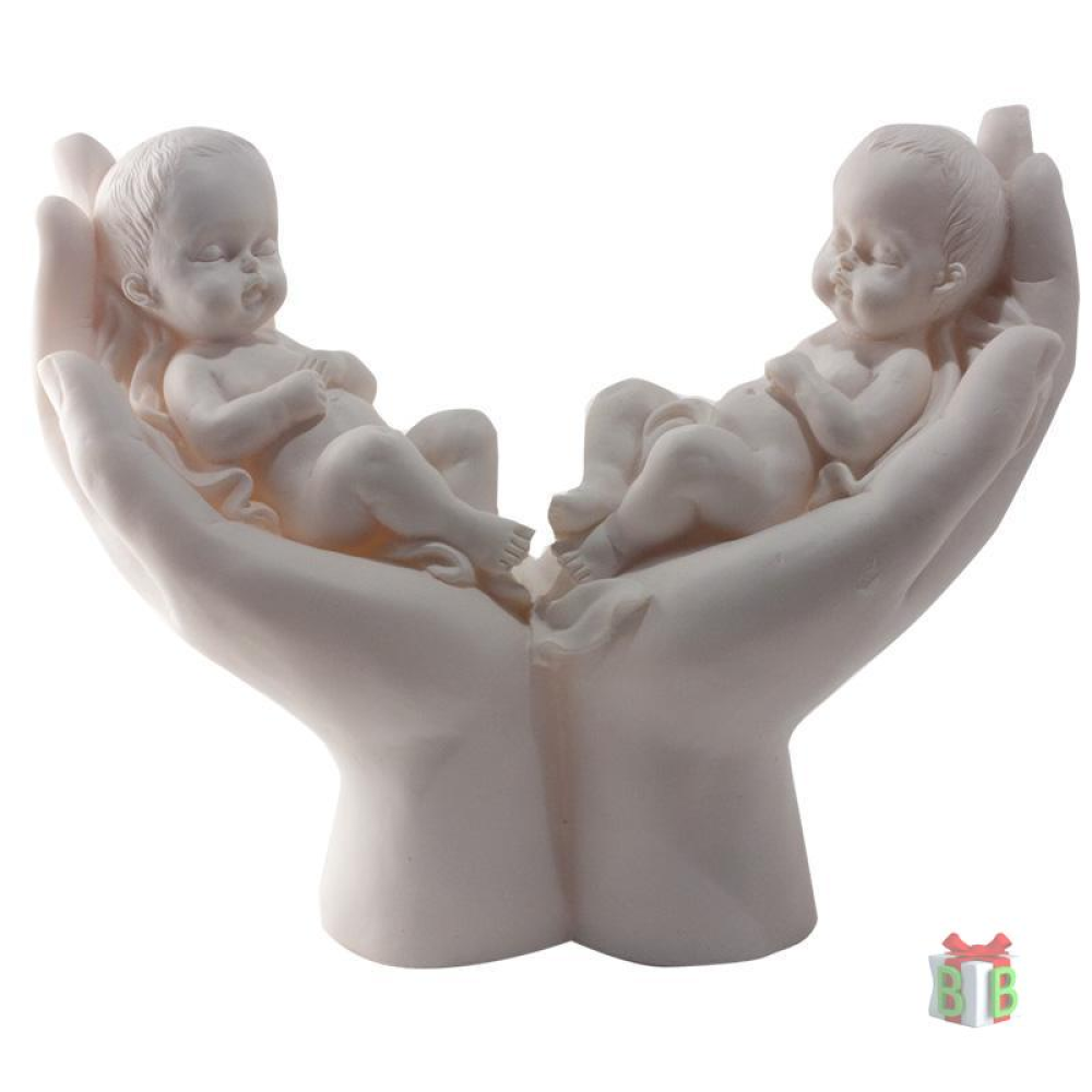 Tweeling baby in handen Tweeling baby in handen