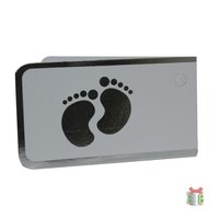 Minikaartje zilver voetjes