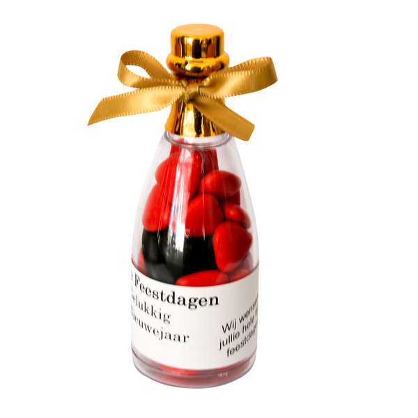 Kerst gift champagne fles