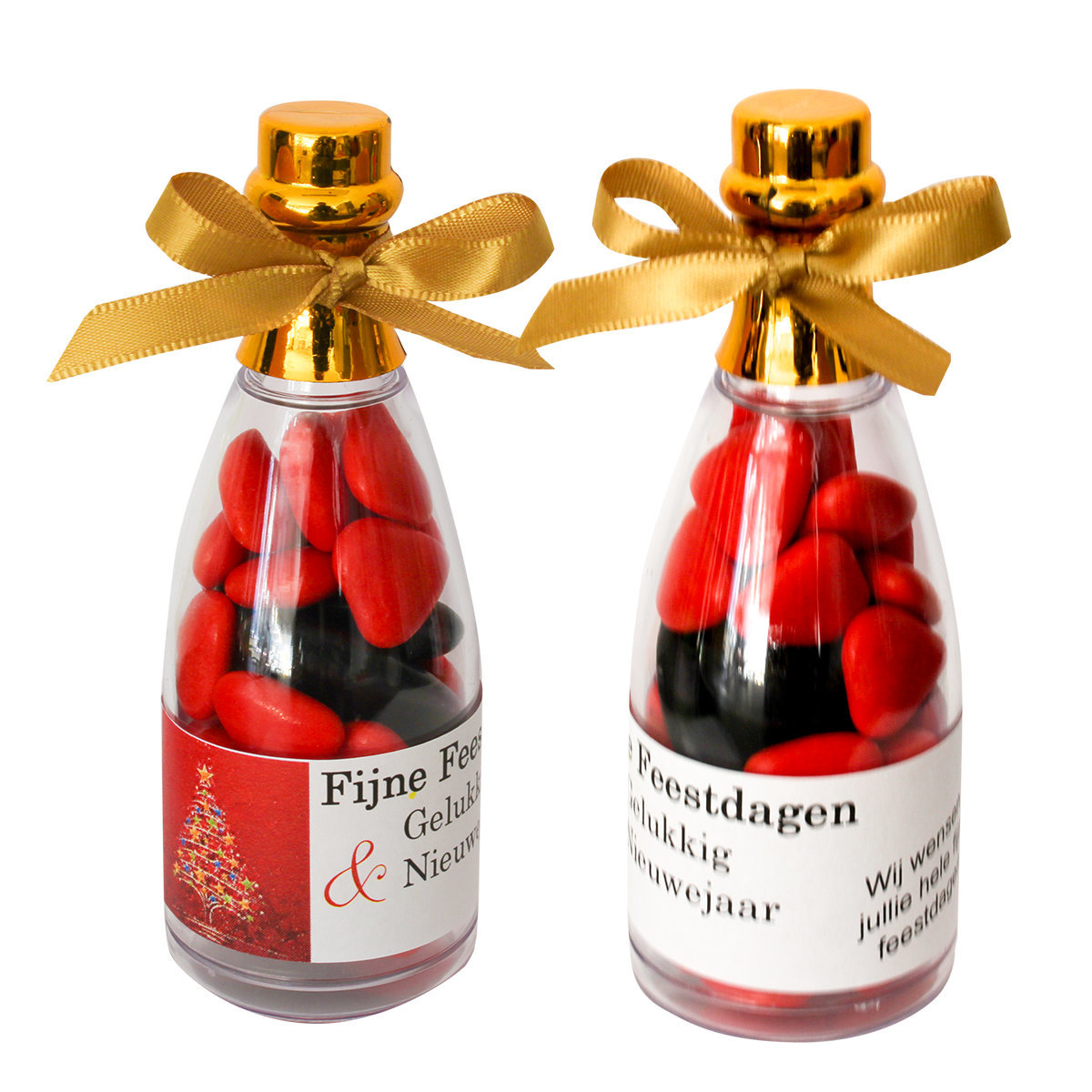 beeld onkruid Vergemakkelijken Kerst bedankje - Champagne flesje - Alcoholvrije snoepjes | Blueflower.nl