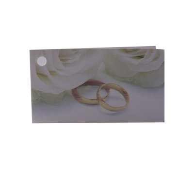 Minikaartje huwelijk met ringen