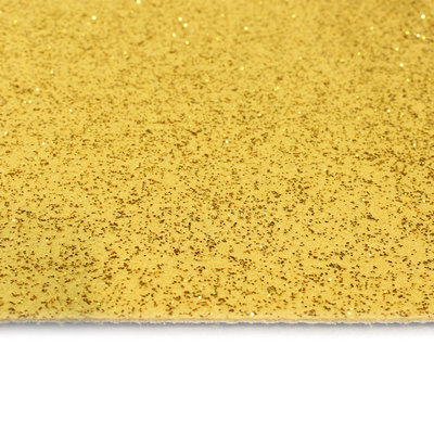Gouden loper met glitters vanaf de bovenkant gezien in detail