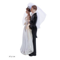 Taarttopper bruid en bruidegom 17 cm