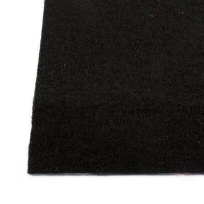 Zwarte loper met folie - Opruiming - Lengte 15 meter x Breed 50 cm