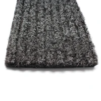 Detailfoto van de bovenzijde van een antraciet grijze schoonloopmat.