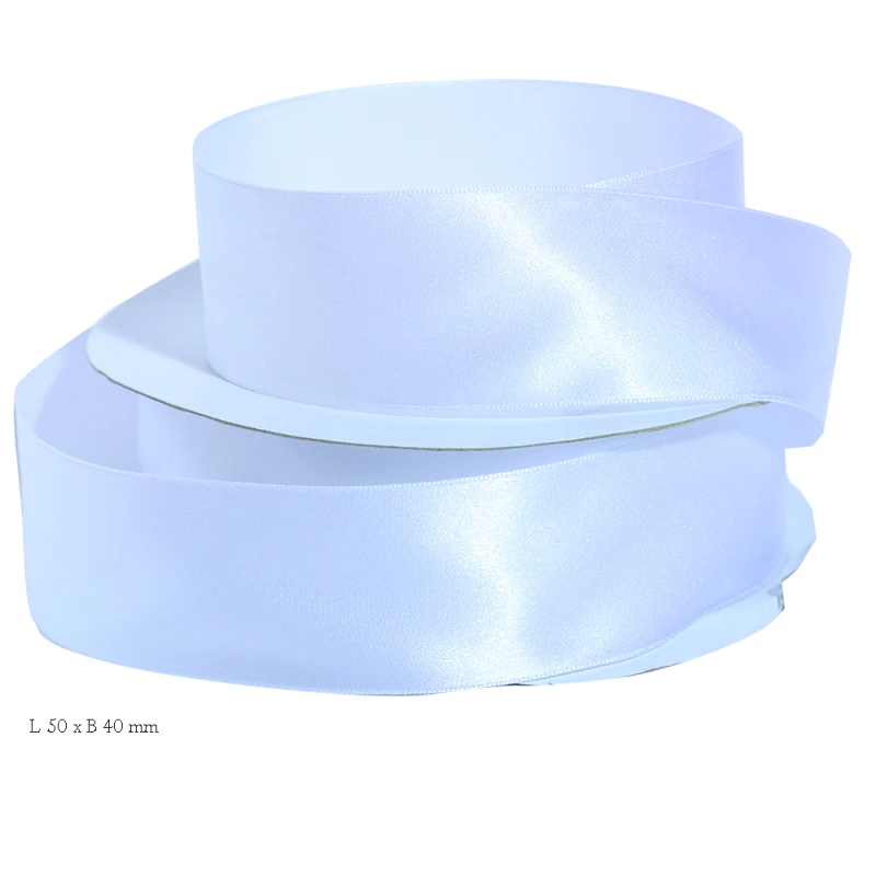 Satijn lint wit 40 mm