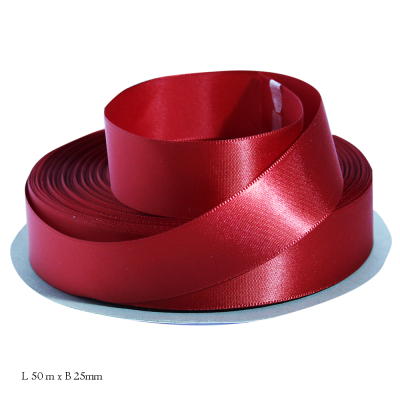 Rood satijn lint 25 mm