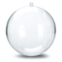 Transparante kerstbal van 6 cm