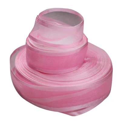 Baby roze lint organza - 25 mm