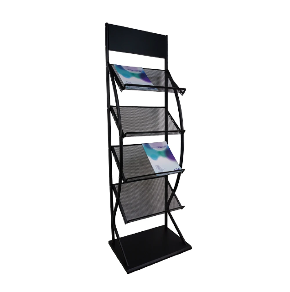 Folderrek Met 4 Houders Zwart folderrek-met-4-houders-zwart