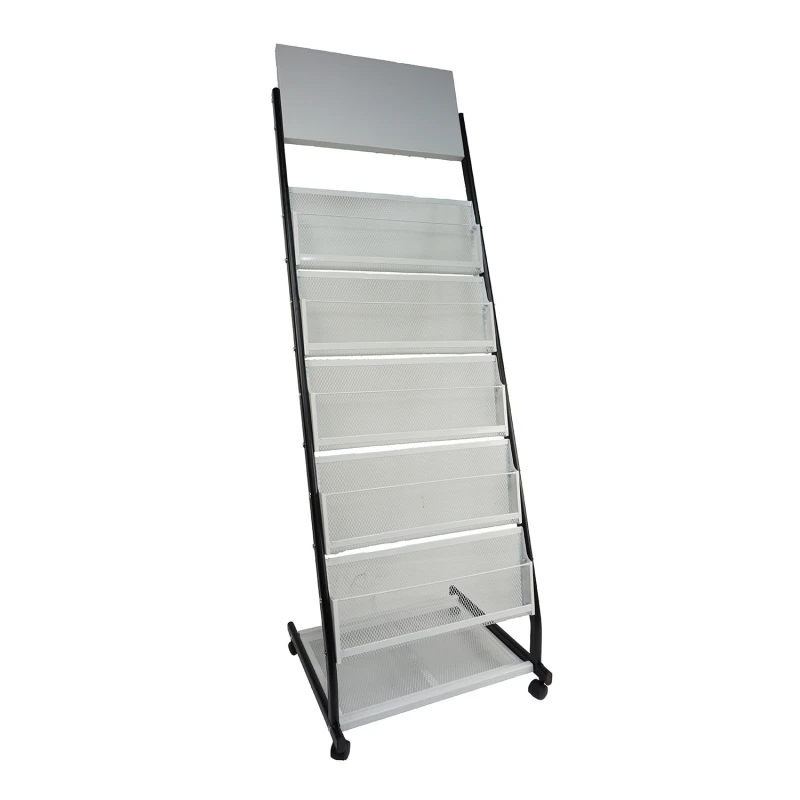 Folderrek folderhouder - grijs/zwart - J1 J2