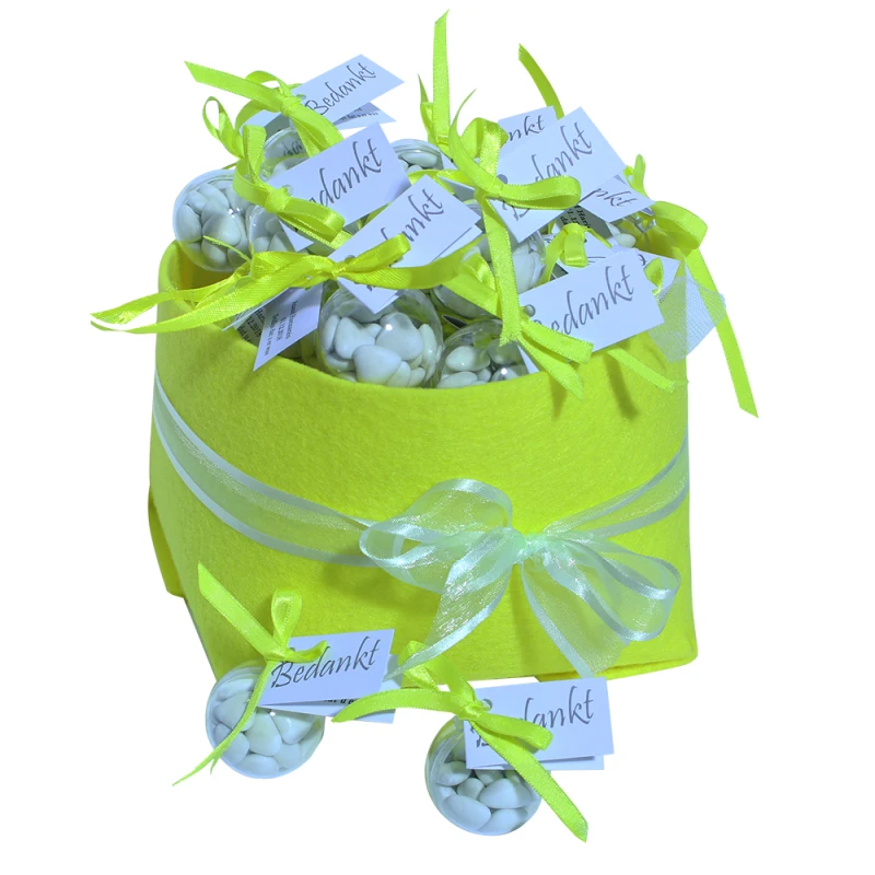 Doorzichtige ballen relatiecadeau