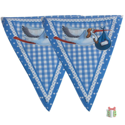 vlaggenlijn blauwe ooievaar