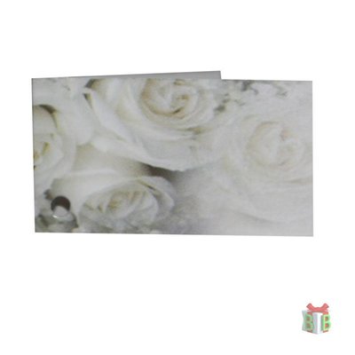 Huwelijks mini kaartje - Bloemen - klein kaartje met rozen