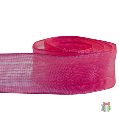 Organza lint fuchsia 25 mm