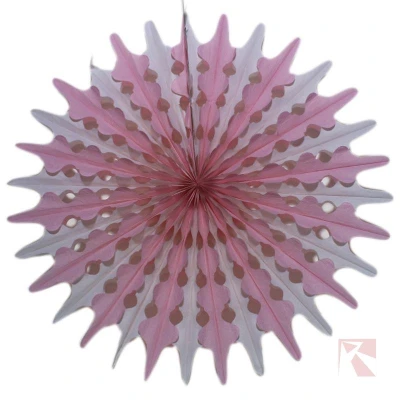 Deco waaier om op te hangen - Roze - Doorsnee 68 cm